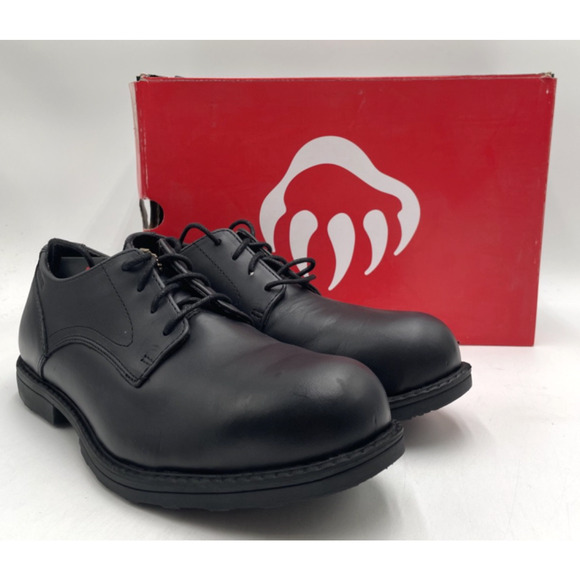 WOLVERINE W10817 BEDFORD OXFORD Men's Used Steel-Toe Shoe Black US Size 11.5 - Picture 1 of 13